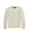 Polo Ralph Lauren Big Boys Cable Knit Sweater In White