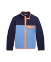 POLO RALPH LAUREN BIG BOYS COLOR-BLOCKED QUILTED DOUBLE-KNIT JACKET