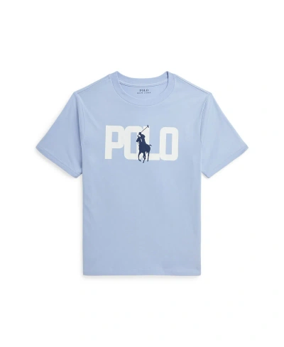 Polo Ralph Lauren Kids' Big Boys Color-changing Logo Cotton Jersey T-shirt In Blue Hyacinth