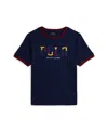 Polo Ralph Lauren Toddler And Little Boys Corduroy-logo Cotton Jersey Tee In Navy