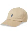 Polo Ralph Lauren Cotton Chino Baseball Cap In Classic Khaki,flag Blue