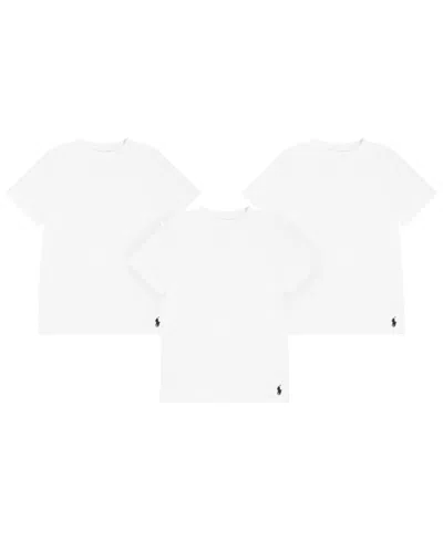Polo Ralph Lauren Kids' Big Boys Cotton Crew Undershirt 3-pack In White