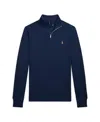 Polo Ralph Lauren Big Boys Cotton Interlock Quarter-zip Pullover Shirt In Refined Navy
