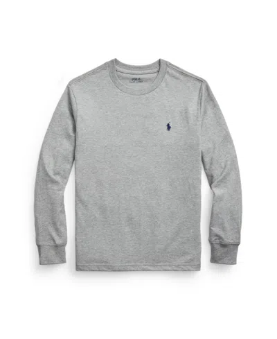 Polo Ralph Lauren Kids' Big Boys Cotton Jersey Long-sleeve T-shirt In Andover Heather