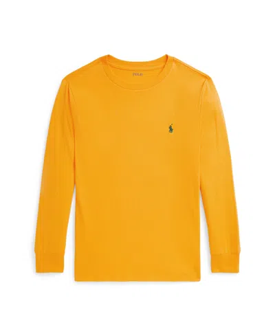 Polo Ralph Lauren Kids' Big Boys Cotton Jersey Long Sleeve T-shirt In Yellow