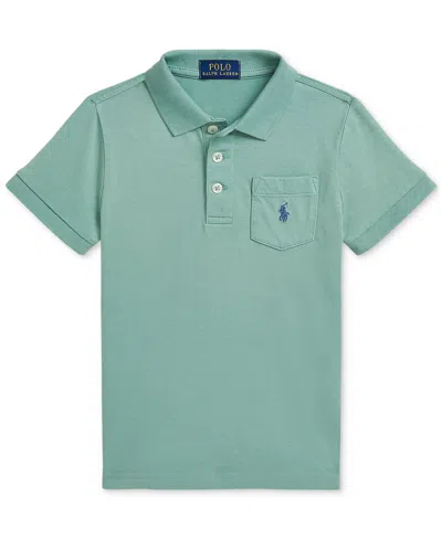 Polo Ralph Lauren Kids' 's Toddler And Little Boys Cotton Jersey Pocket Polo Shirt In Green