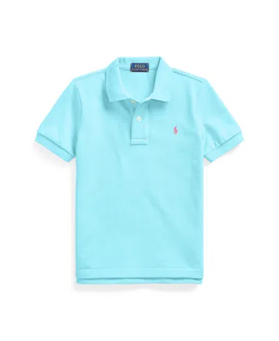 Polo Ralph Lauren Kids' Big Boys Cotton Mesh Logo Polo Shirt In French Turq