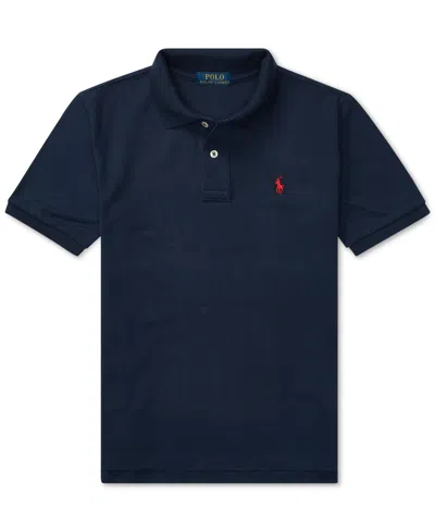 Polo Ralph Lauren Kids' Big Boys Cotton Mesh Logo Polo Shirt In Refined Navy