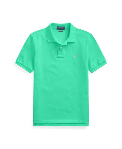 Polo Ralph Lauren Kids' Big Boys Cotton Mesh Logo Polo Shirt In Sunset Green