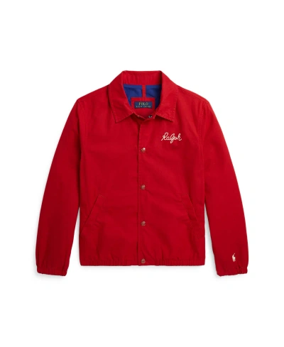 Polo Ralph Lauren Kids' Big Boys Cotton Poplin Coach Jacket In Rl  Red