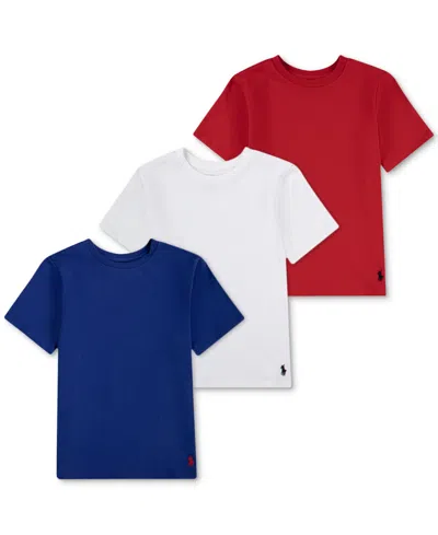 Polo Ralph Lauren Kids' Big Boys Crewneck Undershirts, 3 Pack