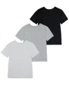 Polo Ralph Lauren Big Boys Cotton Crew Undershirt 3-pack In Gray