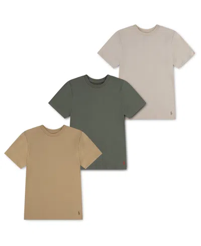 Polo Ralph Lauren Kids' Big Boys Crewneck Undershirts, 3 Pack In Multi