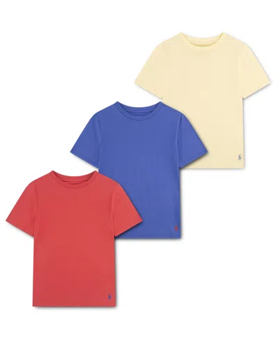 Polo Ralph Lauren Kids' Big Boys Crewneck Undershirts, 3 Pack In Multi