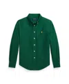 Polo Ralph Lauren Big Boys Garment-dyed Cotton Oxford Shirt In Green