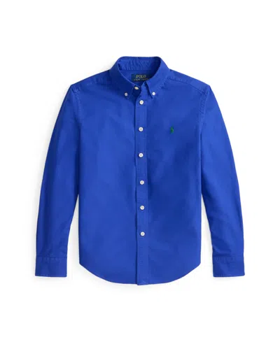 Polo Ralph Lauren Kids' Big Boys Garment-dyed Cotton Oxford Shirt In Purple