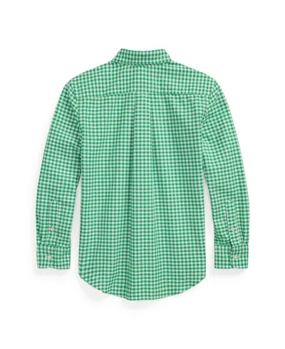 Polo Ralph Lauren Kids' Big Boys Gingham Oxford Shirt In Green
