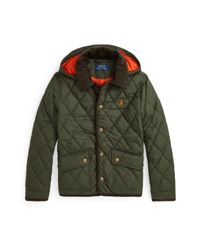 Polo Ralph Lauren Kids' Big Boys Hooded Barn Jacket In Company Olive