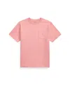 Polo Ralph Lauren Faded Peony/c3357 Brand-embroidery Crewneck Cotton-jersey T-shirt 6-12 Years In Pink