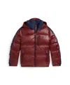 Polo Ralph Lauren Toddler And Little Boys Logo Down Hooded Jacket In Burgundy