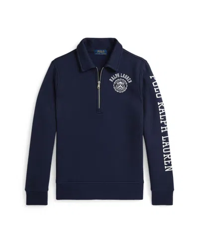 POLO RALPH LAUREN BIG BOYS LOGO FLEECE COLLARED SWEATSHIRT
