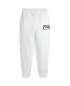Polo Ralph Lauren Logo Fleece Jogger Pant In Paper White