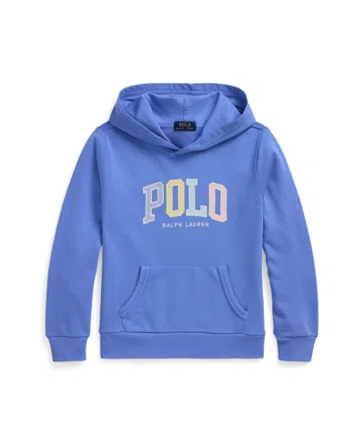 Polo Ralph Lauren Kids' Big Boys Logo French Terry Hoodie In Harbor Island Blue