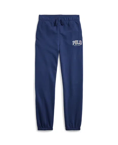 Polo Ralph Lauren Kids' Big Boys Logo French Terry Sweatpant In Light Navy