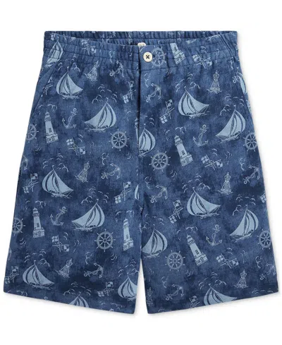 Polo Ralph Lauren Kids' Big Boys Nautical-print Cotton Mesh Shorts In Multi