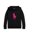 Polo Ralph Lauren Ralph Lauren Pink Pony Fleece Hoodie In Black