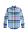 Polo Ralph Lauren Big Boys Plaid Brushed Cotton Oxford Shirt In Multi