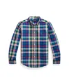 Polo Ralph Lauren Big Boys Plaid Cotton Oxford Shirt In Multi 2