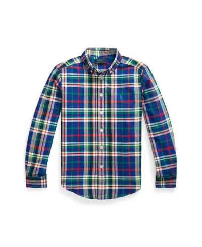 Polo Ralph Lauren Kids' Big Boys Plaid Cotton Oxford Shirt In Multi 2