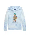 Polo Ralph Lauren Polo Bear Cloud-print Terry Hoodie In Scottsdale Blue,splatter Bear