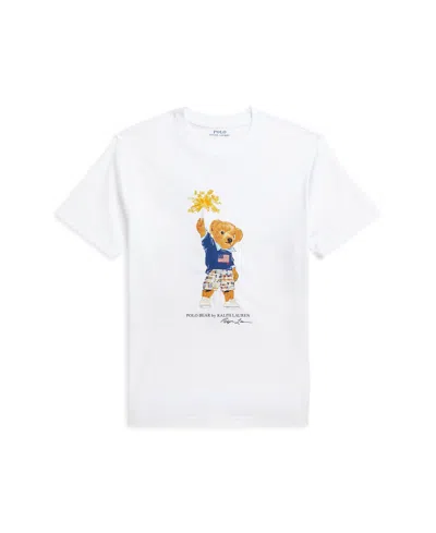 Polo Ralph Lauren Kids' Big Boys Polo Bear Cotton Jersey T-shirt In White Hyannis Bear