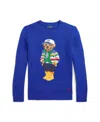 Polo Ralph Lauren Polo Bear Cotton Sweater In Cruise Royal Bear