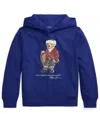 Polo Ralph Lauren Boys Polo Bear Fleece Hoodie In Blue