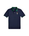 Polo Ralph Lauren Polo Bear Cotton Polo Shirt In Blue