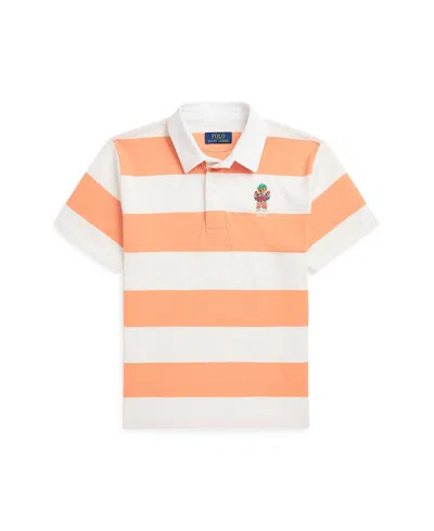 POLO RALPH LAUREN BIG BOYS POLO BEAR SHORT-SLEEVE RUGBY SHIRT