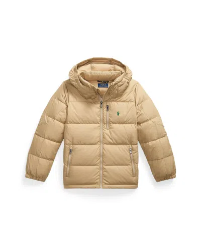Polo Ralph Lauren Kids' Big Boys Ripstop Down Hooded Jacket In Neutral