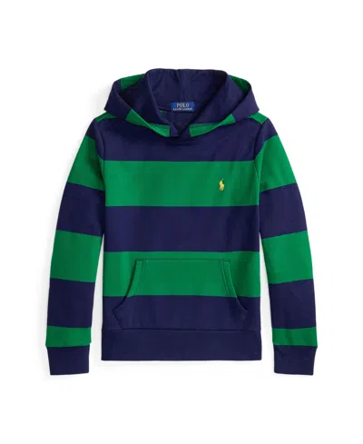 Polo Ralph Lauren Kids' Big Boys Rugby-stripe Fleece Hoodie In Multi