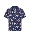 Polo Ralph Lauren Big Boys Sailboat-print Polo Shirt In Deco Sails Print Navy