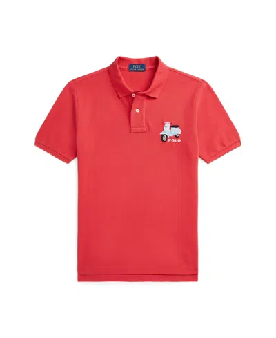Polo Ralph Lauren Kids' Big Boys Scooter-embroidered Polo Shirt In Starboard Red