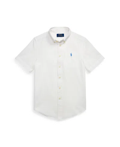 Polo Ralph Lauren Kids' Big Boys Seersucker Short-sleeve Shirt In White