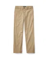 Polo Ralph Lauren Boy's Flat Front Chino Pants In Classic Khaki