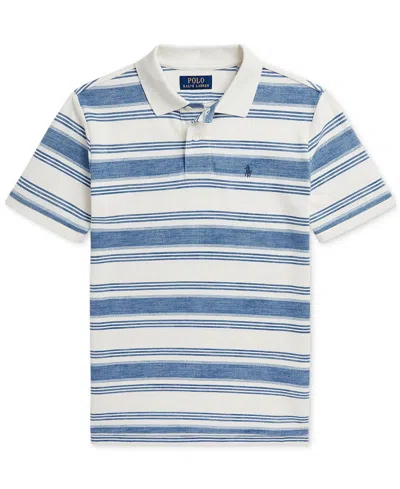 Polo Ralph Lauren Kids' 's Big Boys Striped Cotton Mesh Polo Shirt In Multi
