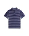 Polo Ralph Lauren Big Boys Striped Polo Shirt In Boathouse Navy,deckwash White