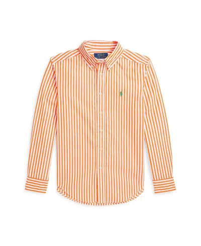 POLO RALPH LAUREN BIG BOYS STRIPED POPLIN SHIRT