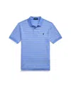 Polo Ralph Lauren Striped Soft Cotton Polo Shirt In Harbor Island Blue Multi