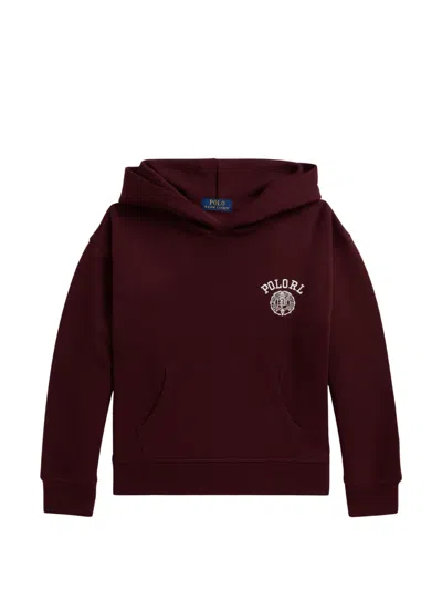 Polo Ralph Lauren Kids' Big Fit Logo-embroidered Hoodie In Red